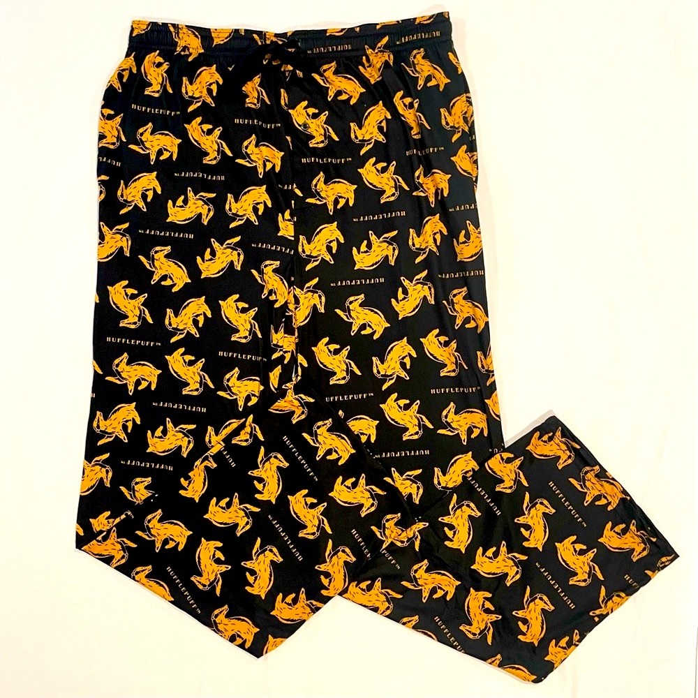 New Hot Topic Harry Potter Sleep Pants Mens XL Pajama Bottoms Hufflepuff Badgers
